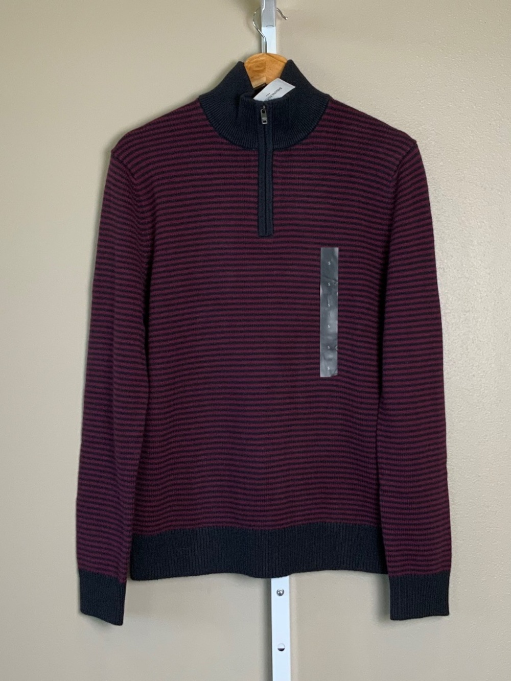 Banana Republic Factory Feeder Stripe Quarter-Zip Sweater